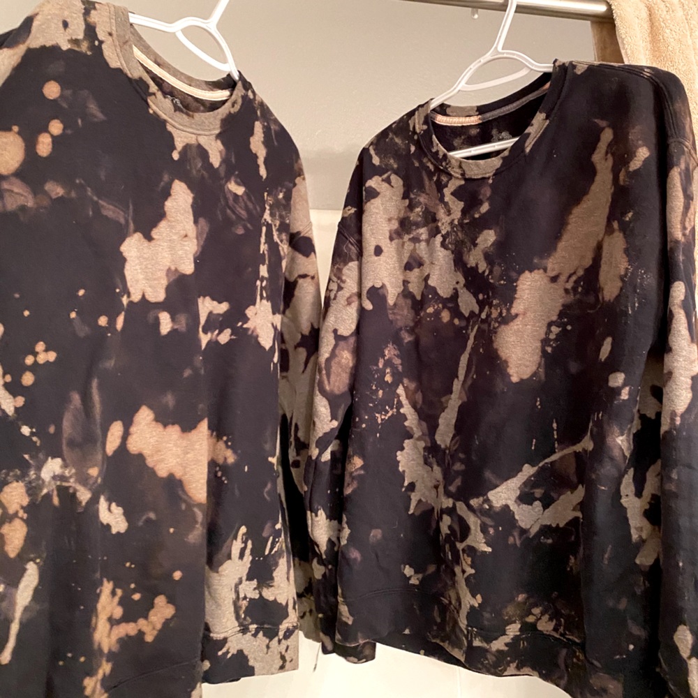 Bleach Blotch Sweatshirt Set - 1XL -  1L - Hanes